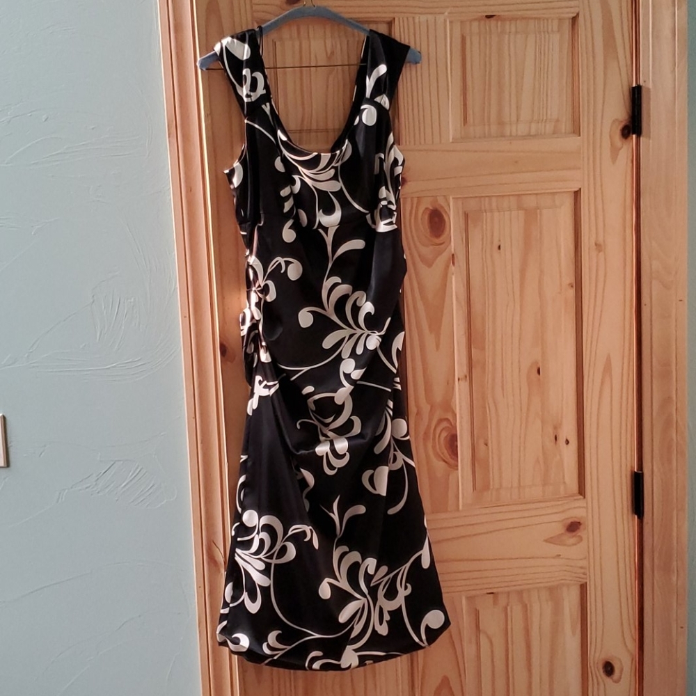 Elegant Black & Cream Dress